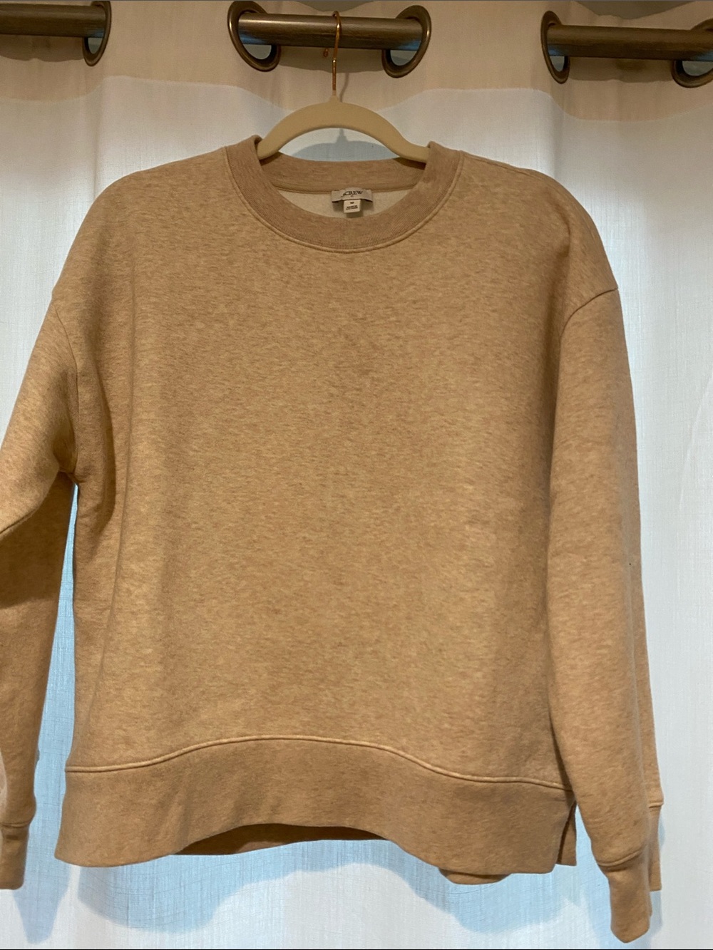 Women’s Classic Crewneck Sweatshirt in Tan Melange- JCrew Factory EUC